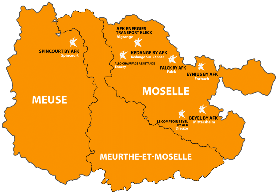 Carte des agences AFK Energies